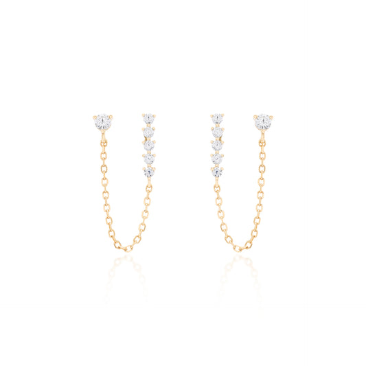 Brinco corrente 2 furos Esther