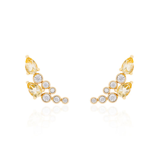 Brinco Earcuff Citrino