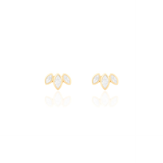 Brinco Olive Marquise Studs