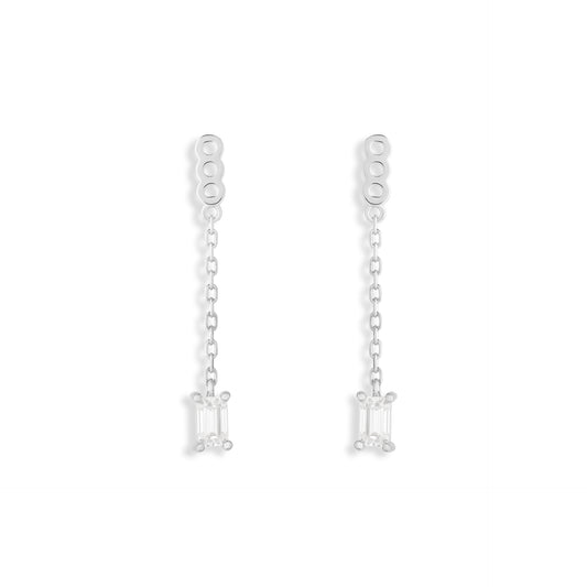 Earjacket regulável moissanite