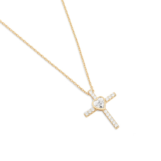 Colar Cruz Angel heart