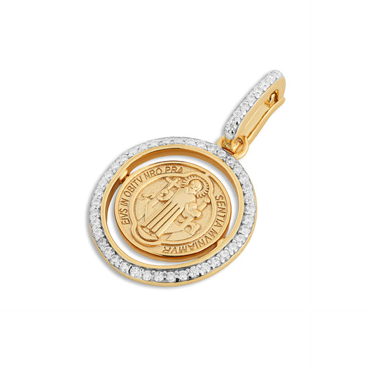 Pingente São Bento Moissanites