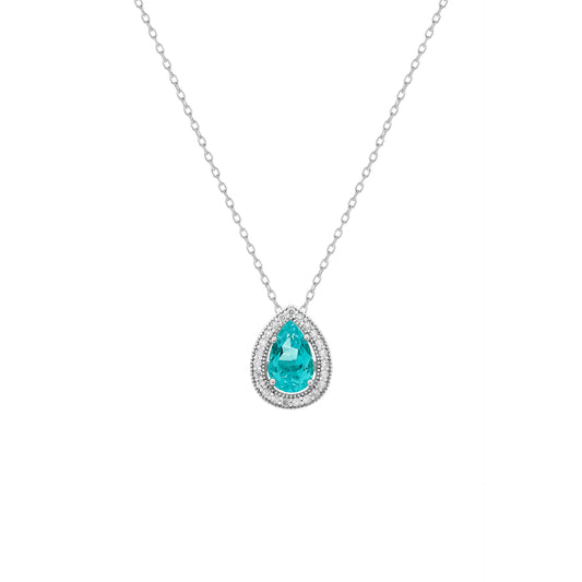 Colar moissanite pedra Paraíba