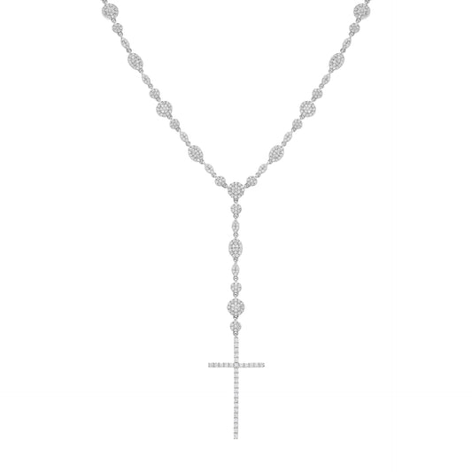 Terço Flor moissanite