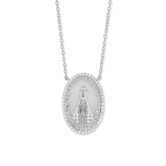 Colar medalha Nossa Senhora Aparecida moissanite 1 F