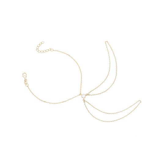 Hand Chain duas correntes Moissanite