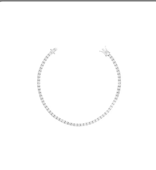Pulseira Riviera /moissanite 2.5 mm 4 garras