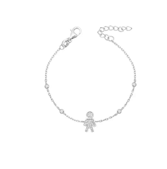 Pulseira Menina e menino moissanite