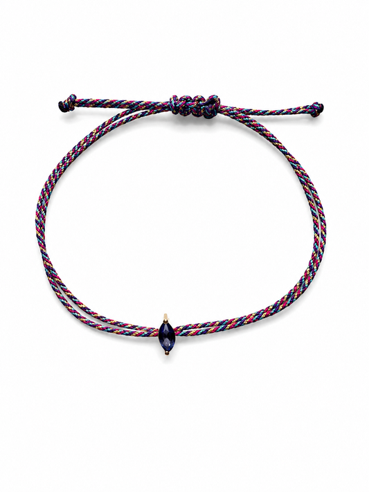 Pulseira fio seda Tanzanita