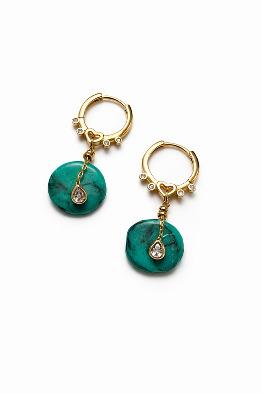 Brinco Jasmine turquesa