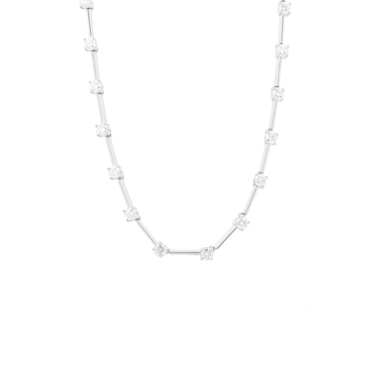 Colar riviera fio faca moissanite