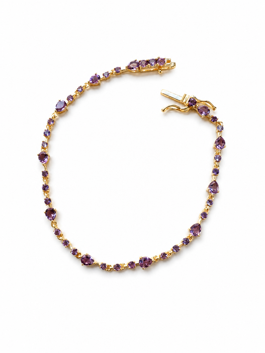 Pulseira ametista natural Lavander