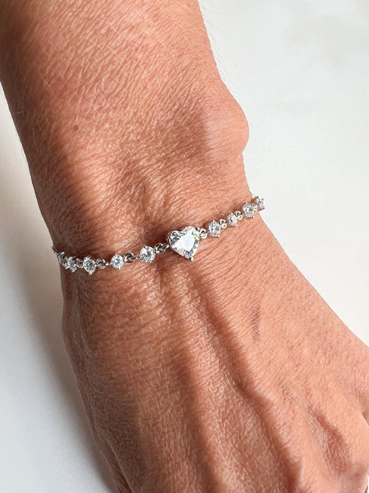 Pulseira coração centro