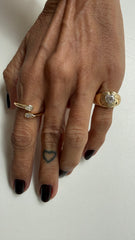 Anel aberto moissanite