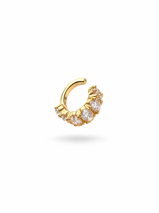 Piercing baguetes moissanite