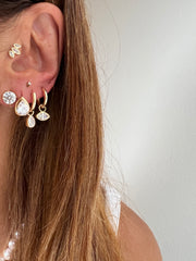 Argola Pear Drop Hoops