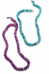 Colar pedras com Moissanites