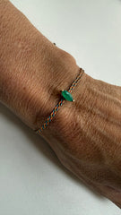 Pulseira esmeralda navete 4x8mm