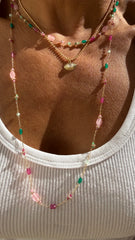 Colar olho grego bolinha Moissanite