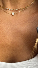 Choker coração moissanite