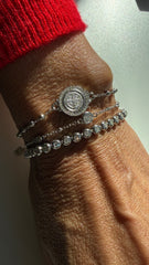 Pulseira medalha São Bento moissanites