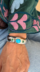 Bracelete Aura turquesa e esmeralda