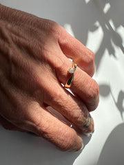 Anel trois moissanite