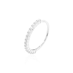 Anel meia aliança moissanites 2mm