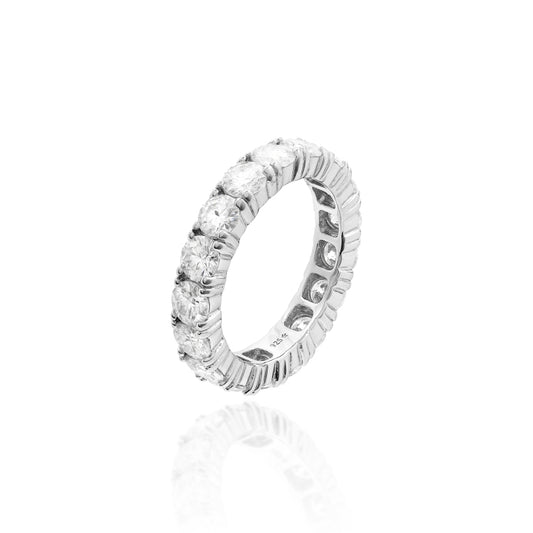 Aliança inteira moissanite