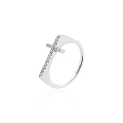 Anel Cruz moissanite