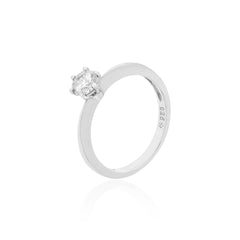 Anel solitário 5mm moissanite