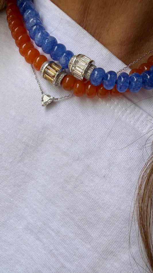 Colar trilhante Moissanite