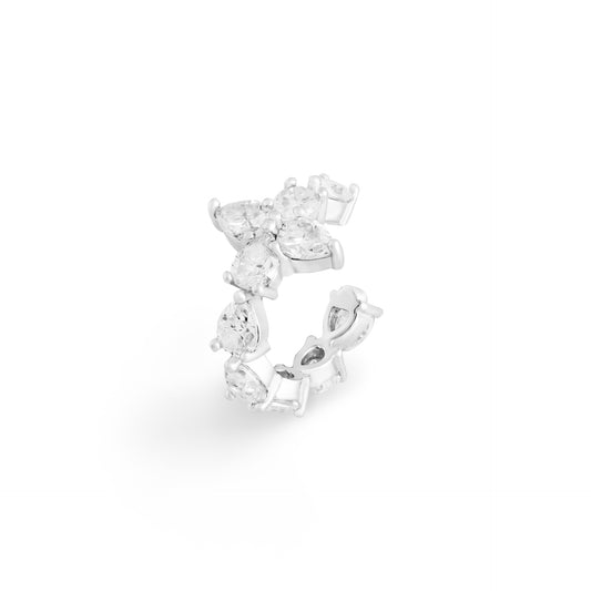 Piercing flor Moissanites