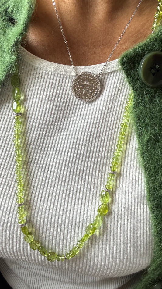 Colar pedras peridoto