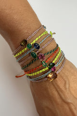 Pulseira esmeralda navete