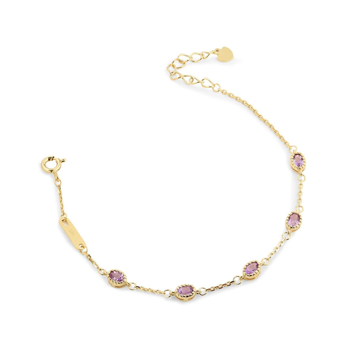 Pulseira pedras naturais Lilac