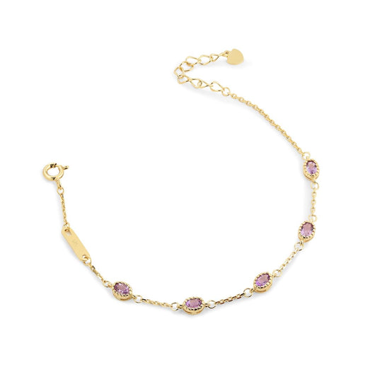 Pulseira pedras naturais Lilac