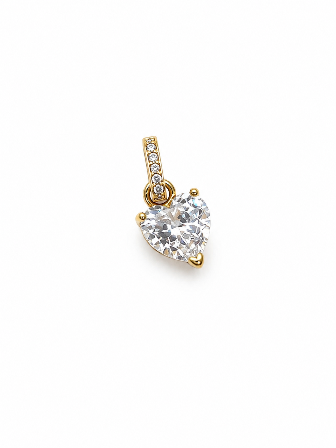 Pingente coração moissanite