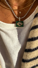 Pingente Bandeira Brasil moissanite