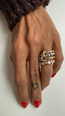 Anel Dourè moissanite