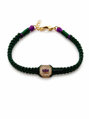 Pulseira fio de seda inteira macramé