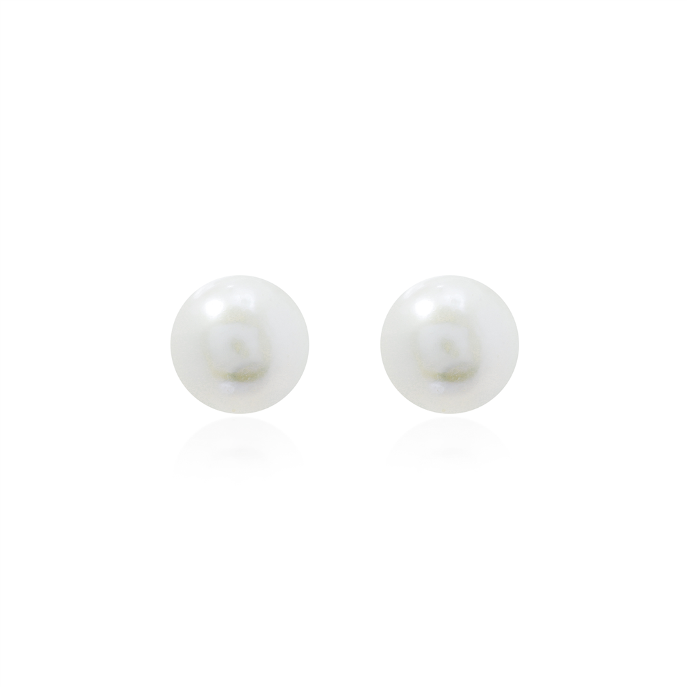 Brinco botão pérolas barrocas 1cm