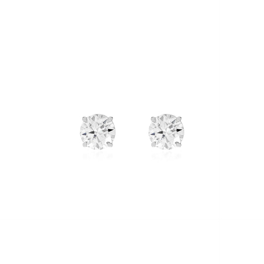 Brinco ponto de luz moissanite 6.5 mm