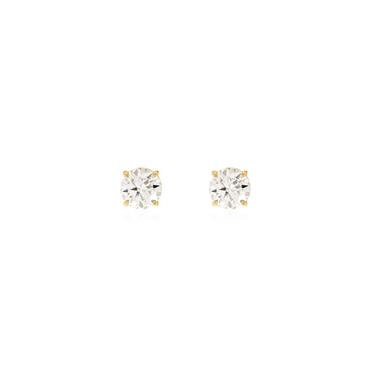 Brinco ponto de luz moissanite 5mm