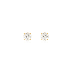 Brinco ponto de luz moissanite 6.5 mm