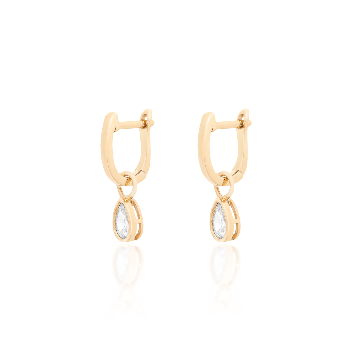 Argola Celeste  Drop Hoops