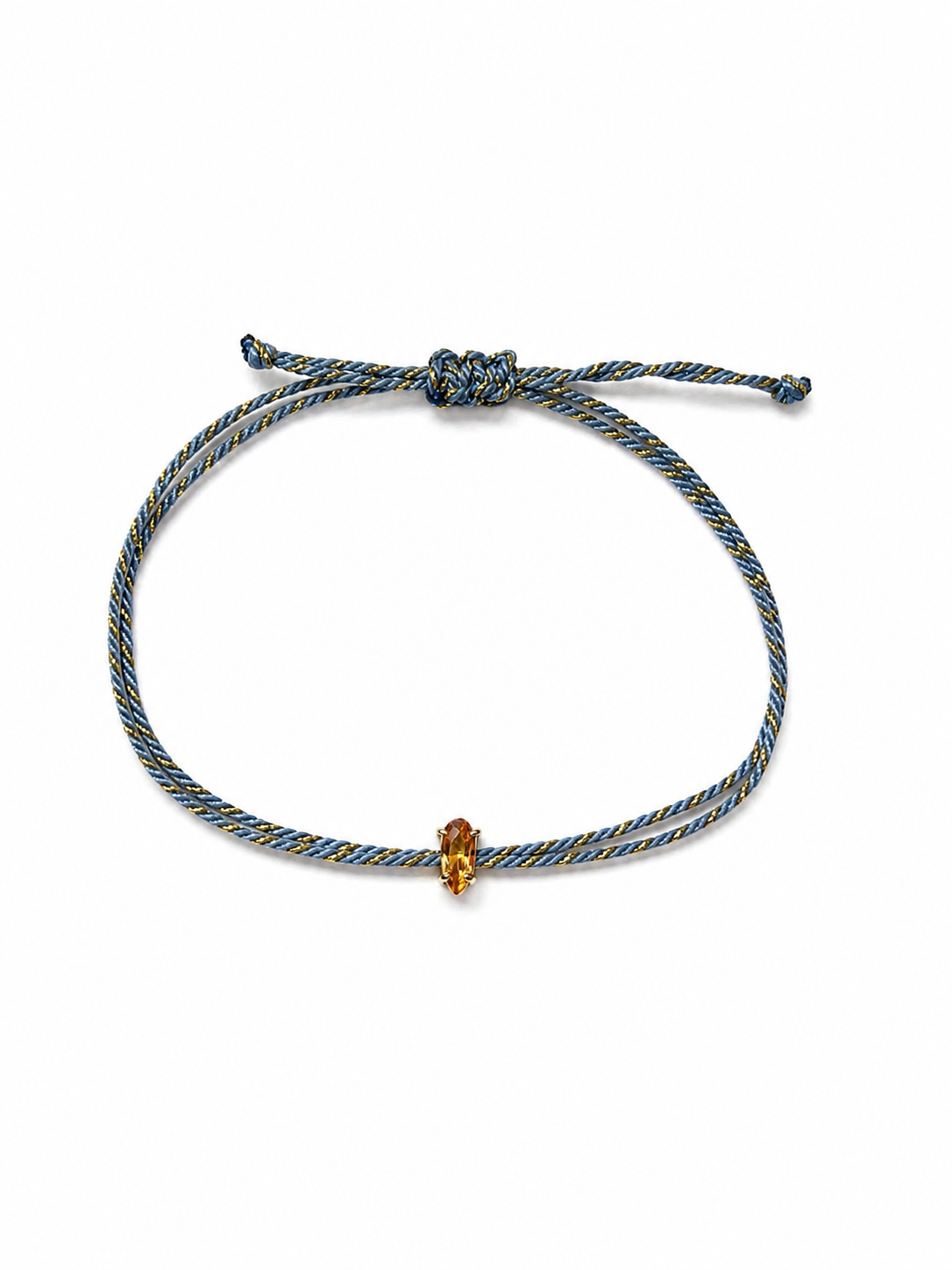 Pulseira fio de seda topazio imperial