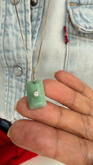 Pingente  pedra Jade verde