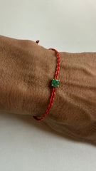 Pulseira esmeralda redonda 5mm