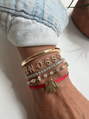 Pulseira anjo fio de seda